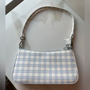 BRANDY MELVILLE BLUE PLAID FABRIC PURSE